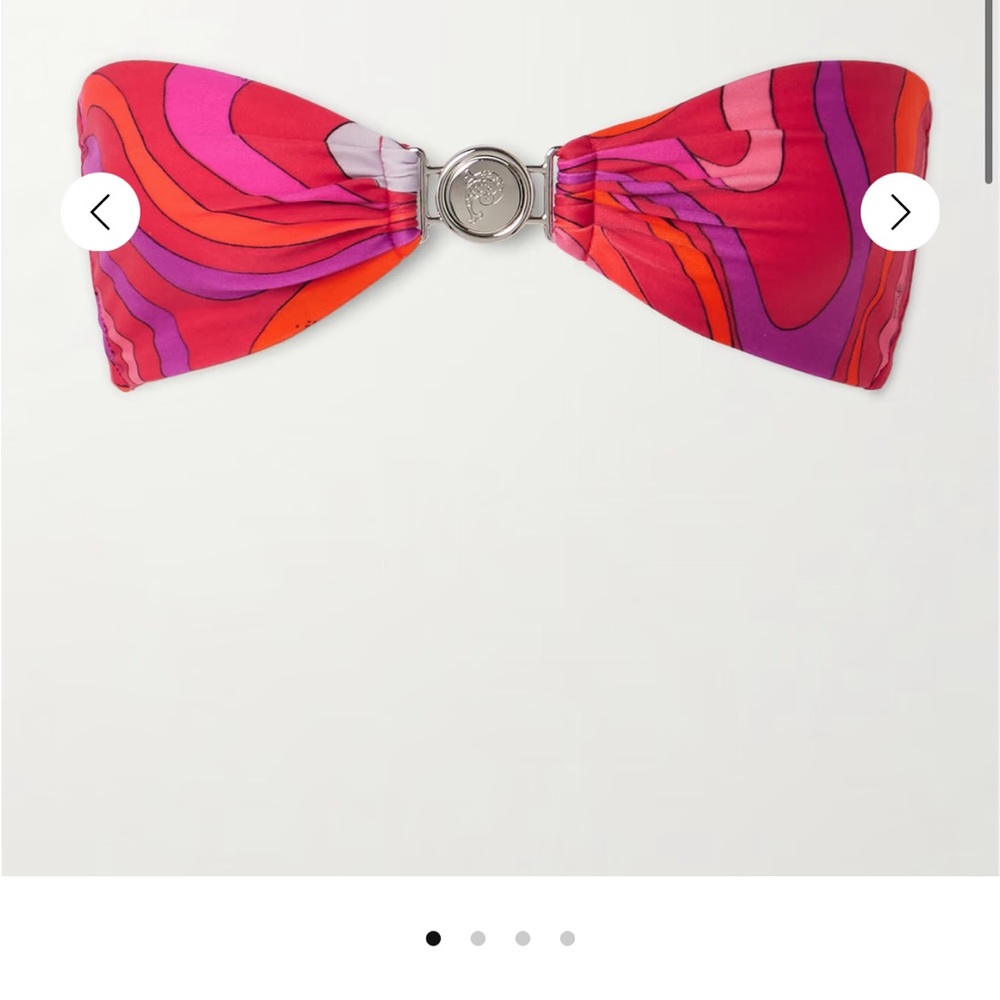 Emilio Pucci Printed bandeau bikini top